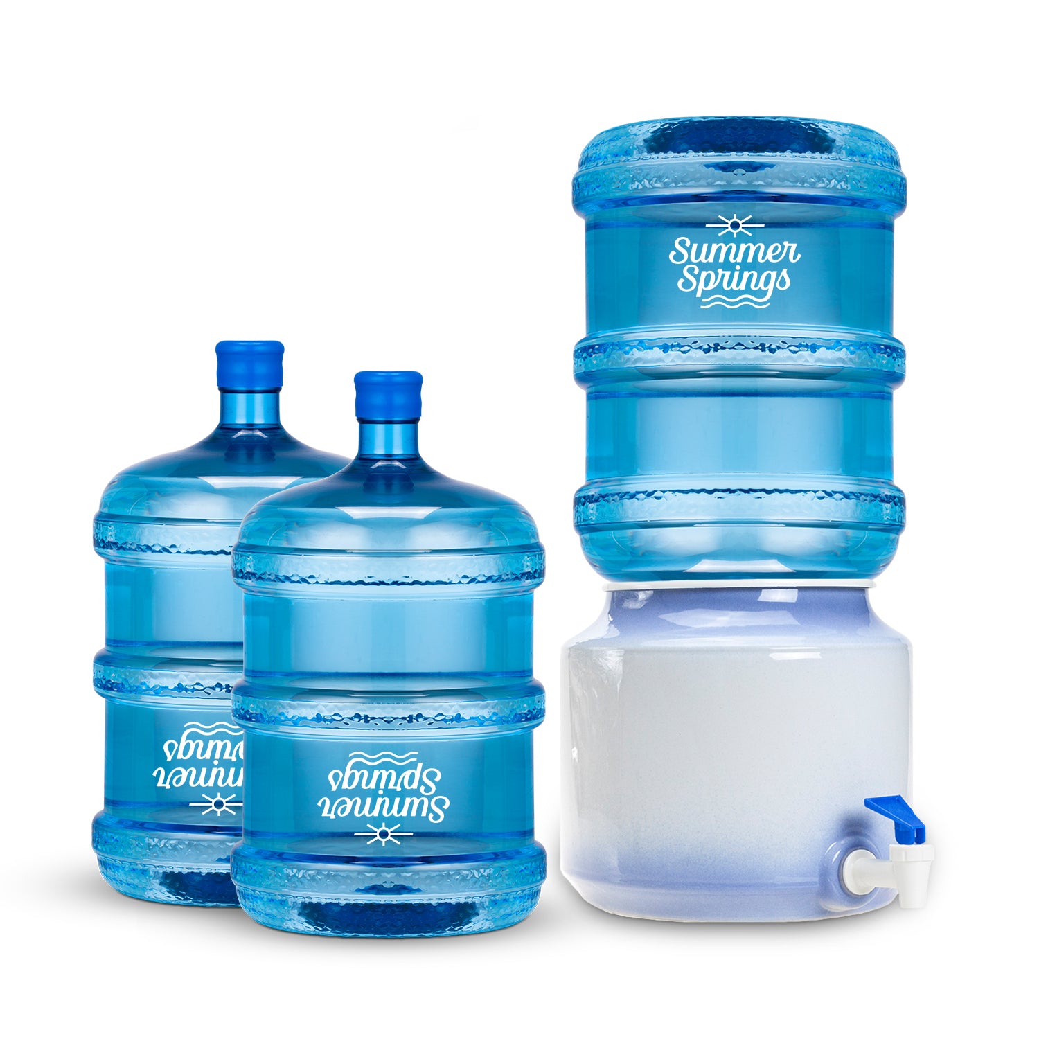 Blue Ceramic Pack (Ceramic Dispenser + 3 x 15L bottles)