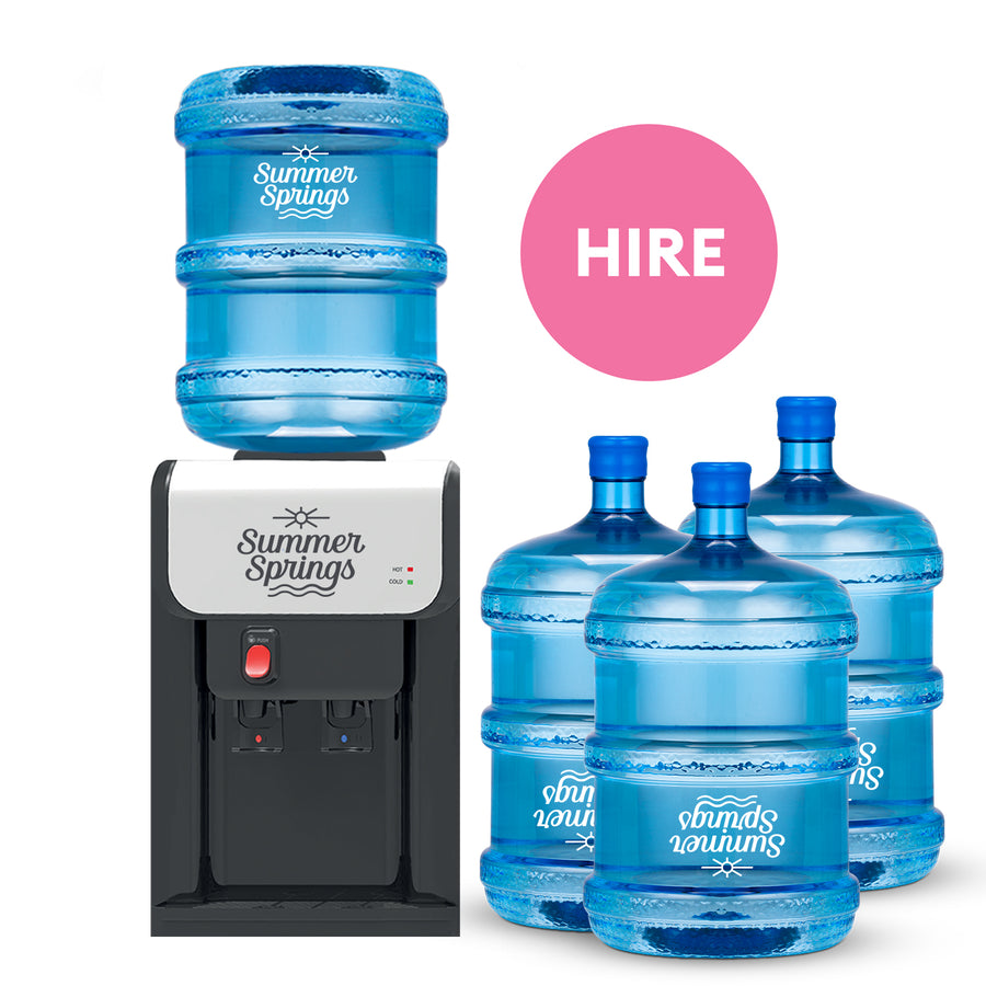 Contemporary Benchtop Water Cooler (+ 4 free 15L bottles) - Annual Hire