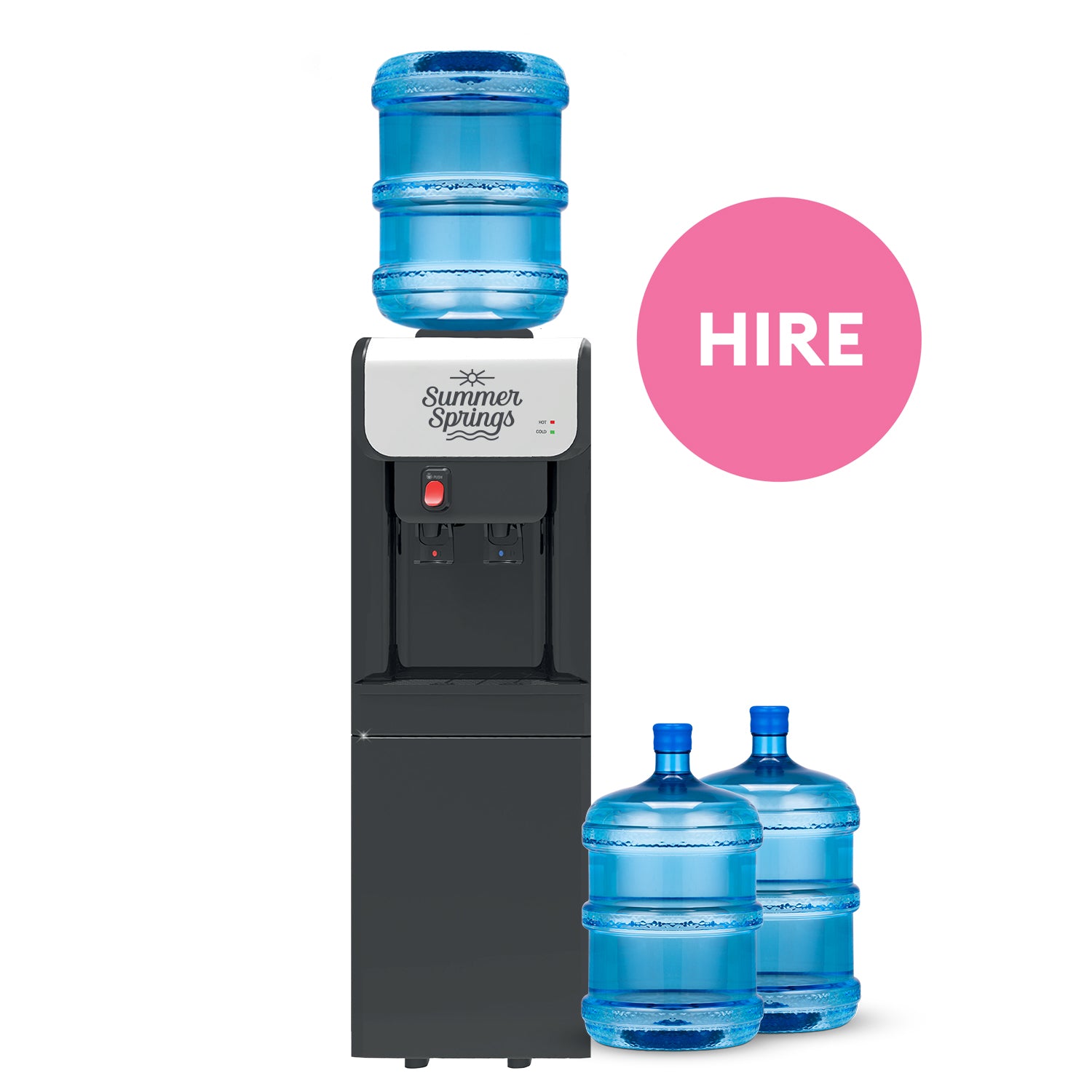 Contemporary Water Cooler (+ 3 free 15L bottles) - Annual Hire