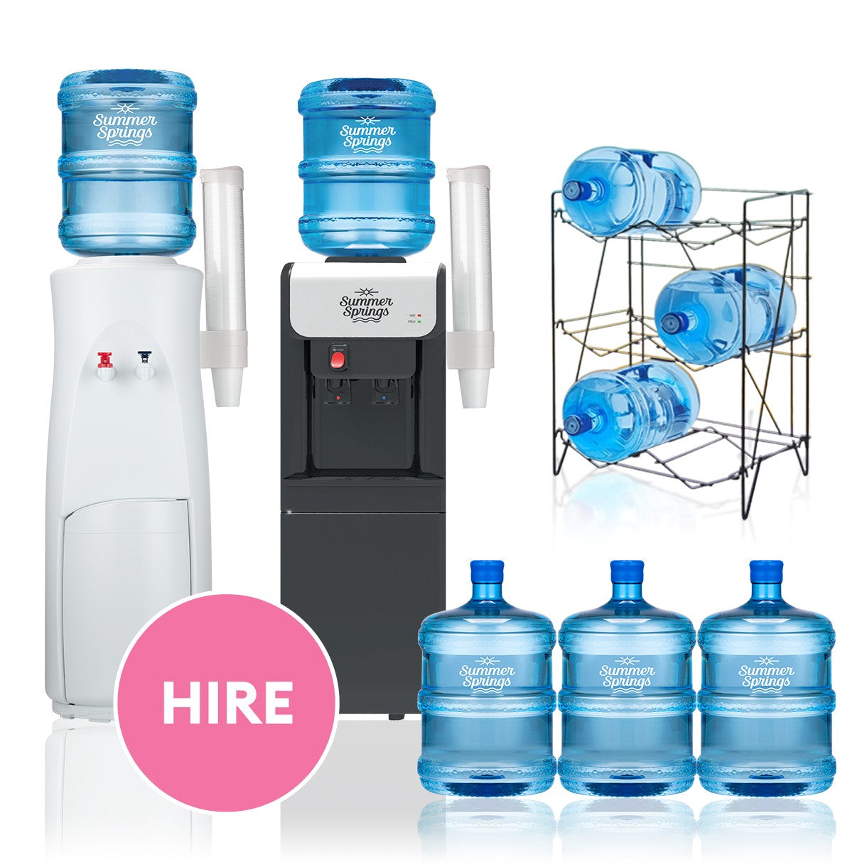Complete Hydration Pack (2 x Coolers + 8 x 15L bottles + Extras) - Annual Hire